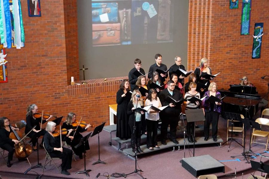 Choir and orchestra at First Presbyterian